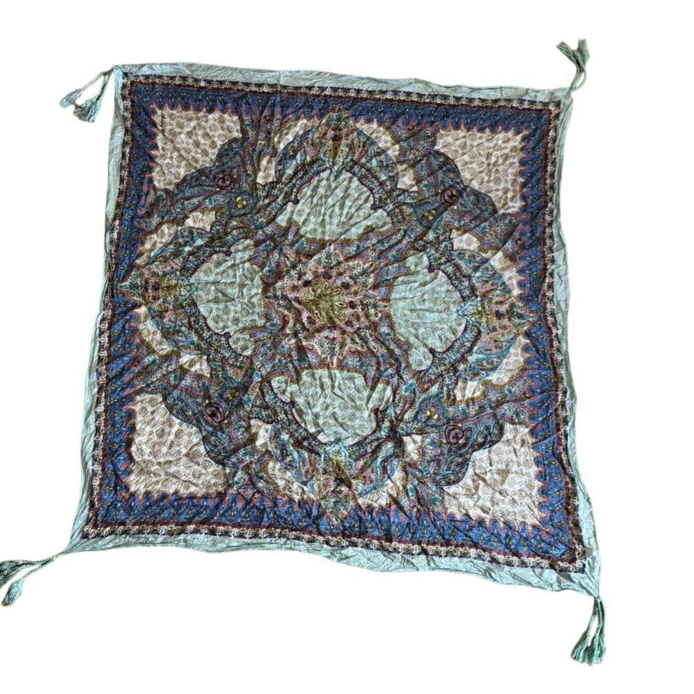 100% Silk Multi Colored Scarf Wrap Shawl